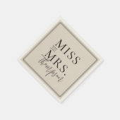 Einfache Frau Ecru Ivory Brautparty Paper Serviette (Ecke)