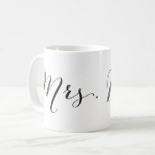 Einfache Frau Script Stilvolle Moderne Chic Weddin Kaffeetasse (Vorderseite Links)
