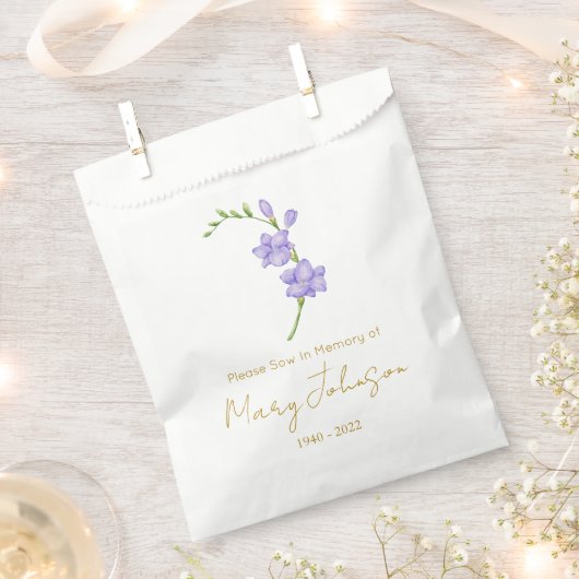 Einfache Freesien-Samenpackung Beerdigung Geschenktütchen (Ausgeschnitten)