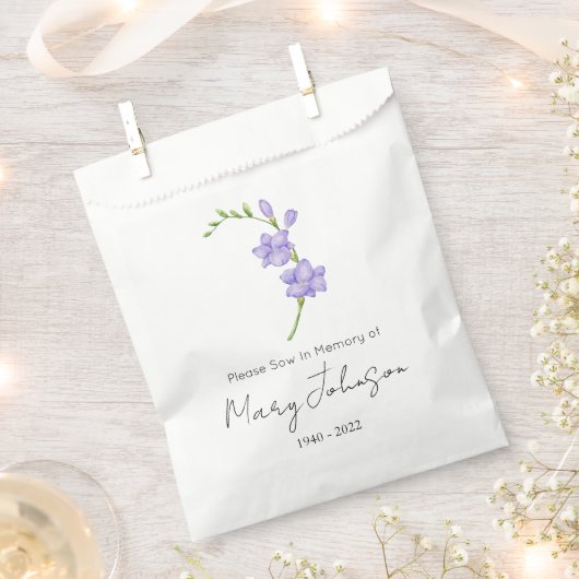 Einfache Freesien-Samenpackung Beerdigung  Geschenktütchen (Ausgeschnitten)