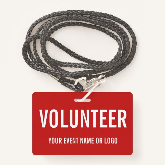 Einfache Freiwilligenveranstaltung mit Red White C Ausweis (Vorderseite mit Schlüsselband)