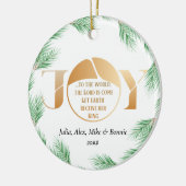 Einfache Freude an der Weltkarte Elegante Weihnach Keramik Ornament (Links)