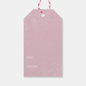 Einfache Freude Rosa Weihnachtsfeiertag Geschenkanhänger (Rückseite)