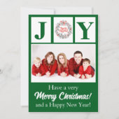 Einfache Freude Weihnachten Single Portrait mit Gr (Vorderseite)