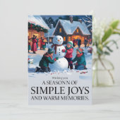 Einfache Freude - Weihnachtskarte Feiertagskarte (Stehend Vorderseite)