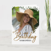 Einfache Freundin | Girlfriend Foto Birthday Karte (Vorderseite)