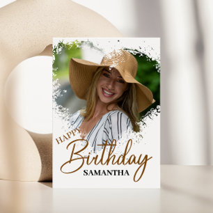 Einfache Freundin   Girlfriend Foto Birthday Karte