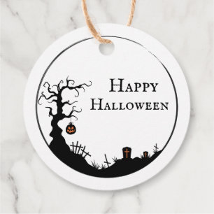 Einfache Friedhof Halloween Geburtstags-Liebesmark Geschenkanhänger