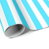 Einfache Frische Aqua und Weiß Geschenkpapier (Rolleneckpunkt)