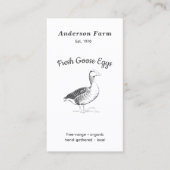 Einfache Frische Gänseeier Vertikal Visitenkarte (Vorderseite)