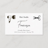 Einfache Friseur-Schere Visitenkarte (Vorderseite)