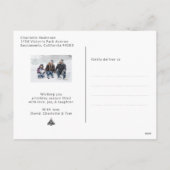 Einfache frohe Weihnachten 2 Foto Postkarten (Rückseite)