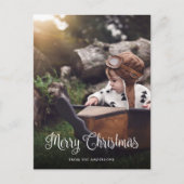 Einfache frohe Weihnachten 2 Foto Postkarten (Vorderseite)