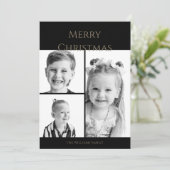 Einfache Frohe Weihnachten B/W-Fotocollage (Stehend Vorderseite)