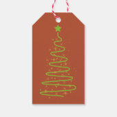 Einfache frohe Weihnachten - Reddish-Brown Geschen Geschenkanhänger (Rückseite)