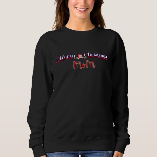 Einfache frohe Weihnachts-Mama Sweatshirt (Vorderseite)