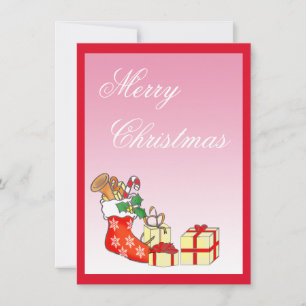 Einfache frohe Weihnachts-Pink-Karte