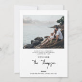 Einfache frohe Weihnachtsbaum-Foto-Familie Feiertagskarte (Rückseite)