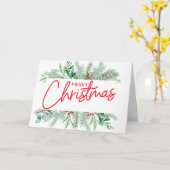 Einfache frohe Weihnachtsgrüße-Karte Karte (Gelbe Blume)