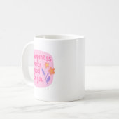 Einfache fröhliche Erinnerung Joy Soft Pink Lettin Kaffeetasse (Vorderseite Links)