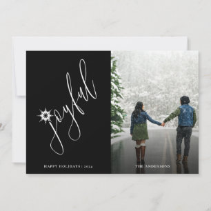 Einfache Fröhliche Handschrift-Foto-Feiertags-Auto Feiertagskarte