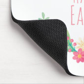Einfache fröhliche Mit Blumenostern | Mousepad (Ecke)