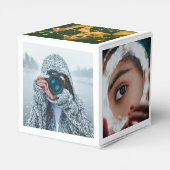 Einfache fröhliche und helle Weihnachts-Foto-Erinn Geschenkschachtel (Rückseite)