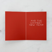 Einfache fröhliche Weihnachts-Pine-Urlaubshöhe Feiertagskarte (Innenseite)