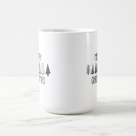 Einfache, fröhliche Weihnachtsbaumen Kaffeemaschin Kaffeetasse (Mittel)