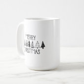 Einfache, fröhliche Weihnachtsbaumen Kaffeemaschin Kaffeetasse (Vorderseite Links)