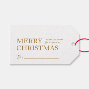 Einfache fröhliche Weihnachtsgeschenke Geschenktas Geschenkanhänger