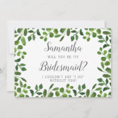 Einfache Frühjahrsfolien | Werden Sie meine Brides Einladung (Vorderseite)