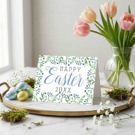 Einfache Frühlingsbeeren Frohen Ostern Feiertagskarte