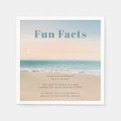 Einfache Fun Facts Beach Hochzeit Serviette (Vorderseite)