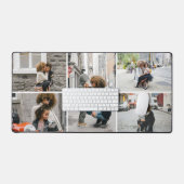 Einfache fünf FotoCollage individuell Schreibtischunterlage (Tastatur & Maus)
