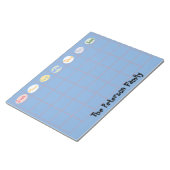 Einfache Funky-Familie - individueller Wochenkalen Notizblock (angewinkelt)