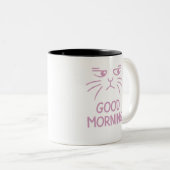 Einfache Funny Cat Gute morgendliche Tasse (VorderseiteRechts)