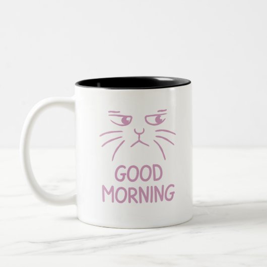 Einfache Funny Cat Gute morgendliche Tasse (Links)