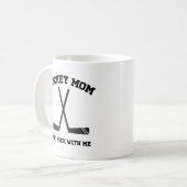 Einfache Funny Hockey-Mama Don't Puck mit mir Kaffeetasse (Vorderseite Links)