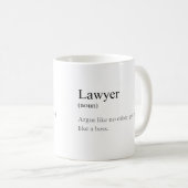 Einfache Funny Lawyer Definition Joffee Kaffeetasse (VorderseiteRechts)