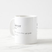 Einfache Funny Lawyer Definition Joffee Kaffeetasse (Vorderseite Links)