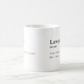 Einfache Funny Lawyer Definition Joffee Kaffeetasse (Mittel)