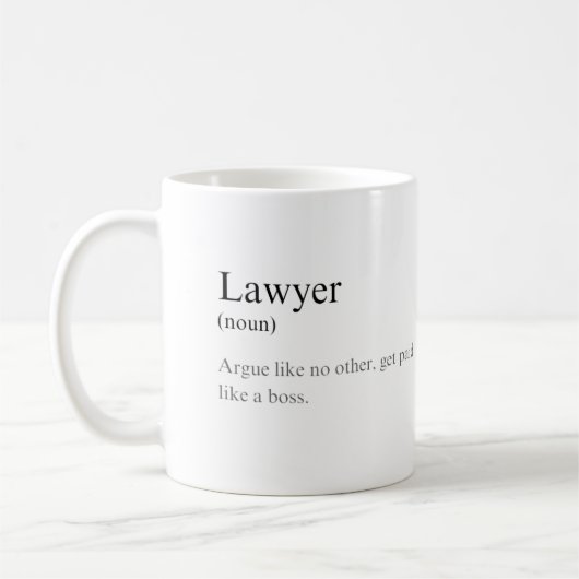 Einfache Funny Lawyer Definition Joffee Kaffeetasse (Links)