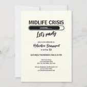 Einfache Funny Midlife Crisis Loading 50. Geburtst Einladung (Vorderseite)