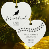 Einfache, für immer geliebte Katze Keramik Ornament