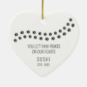 Einfache, für immer geliebte Katze Keramik Ornament (Hinten)