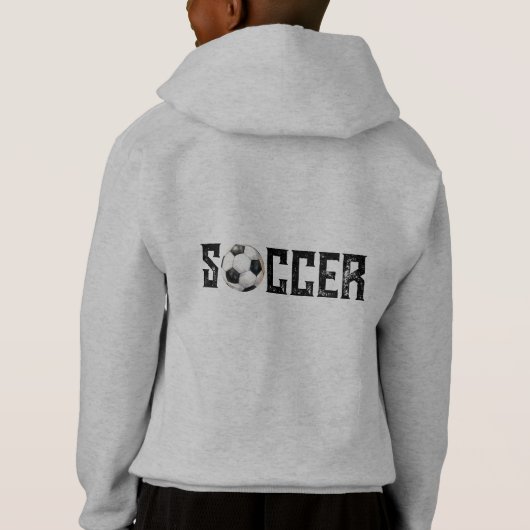 Einfache Fußball-Jugend Hoodie (Rückseite)