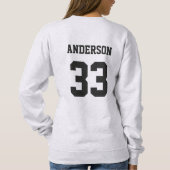 Einfache Fußball-Mama - benutzerdefinierte Nachnam Sweatshirt (Rückseite)