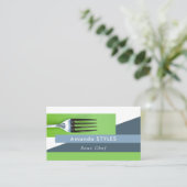 Einfache Gabel, Koch, Kochen Visitenkarte (Stehend Vorderseite)