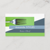 Einfache Gabel, Koch, Kochen Visitenkarte (Vorderseite)